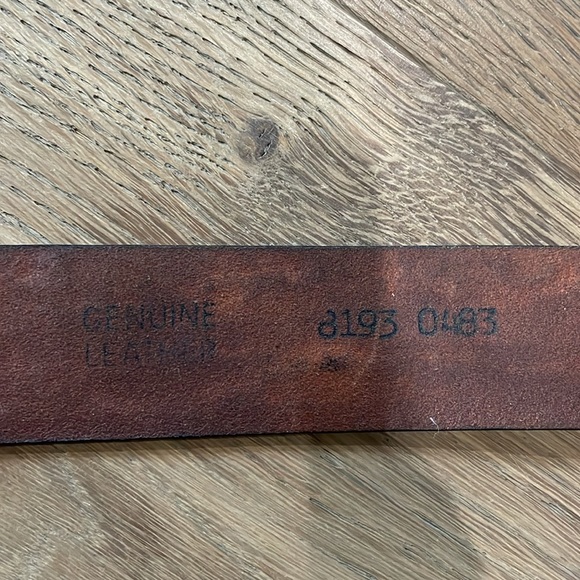 Leegin Vintage Leather Embossed Eagle Belt Size 32 - Picture 9 of 12